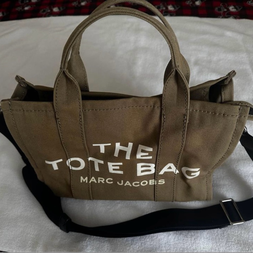 Marc Jacobs medium canvas tote- slate green AUTHENTIC
